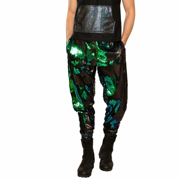 UNISEX FLIP SEQUIN JOGGERS - Picture 3 of 10